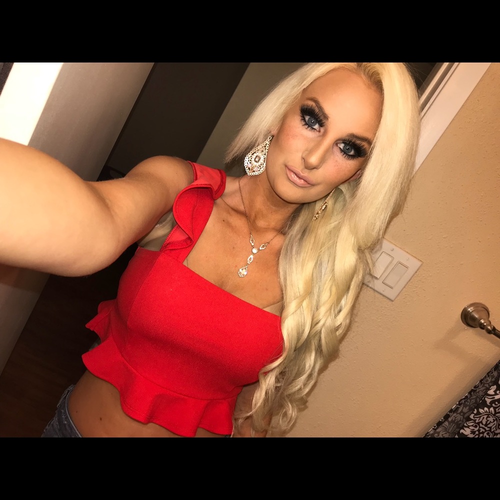 Red crop top